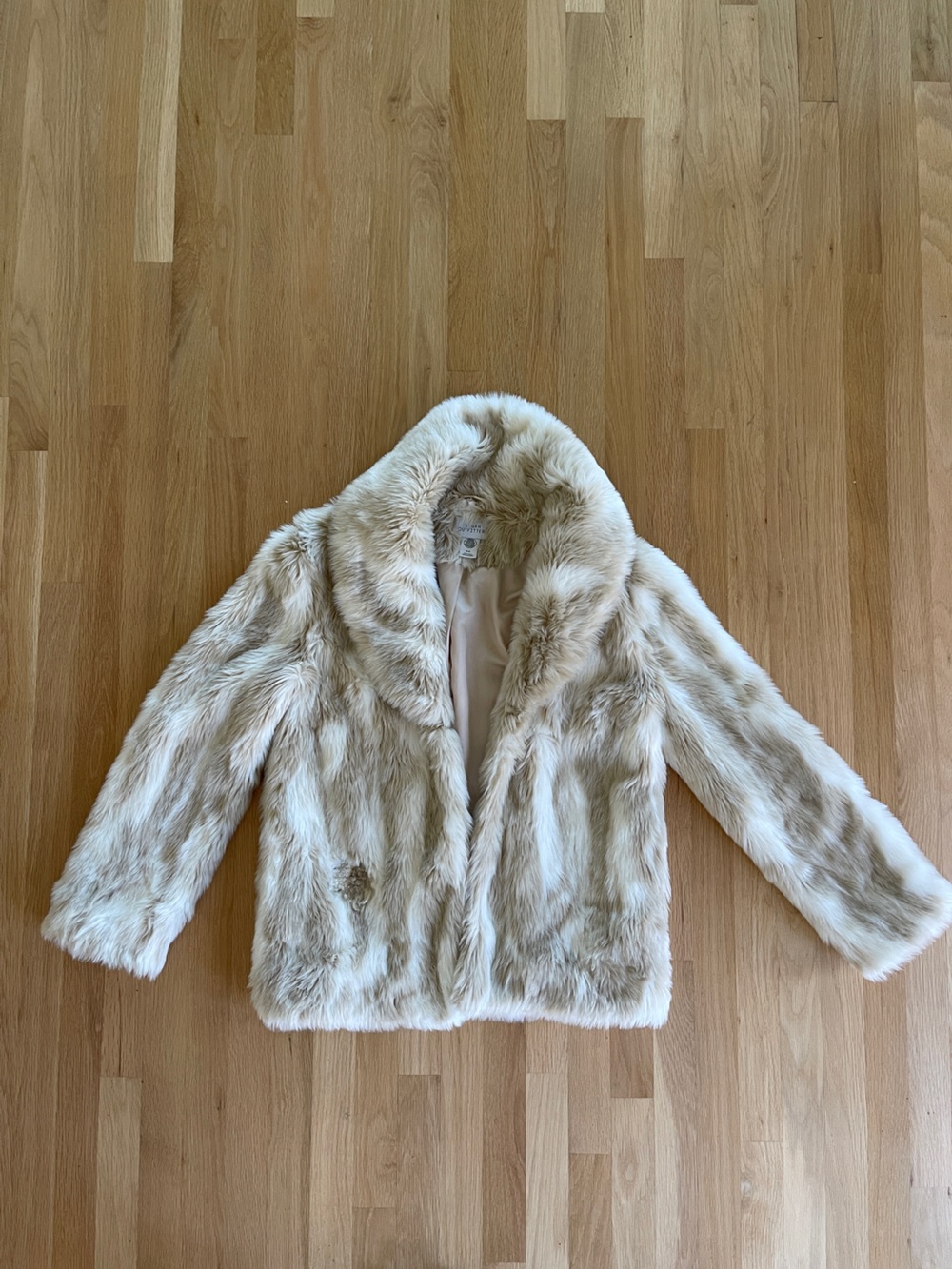 Urban Outfitters Cream Faux Fur Teddy Coat